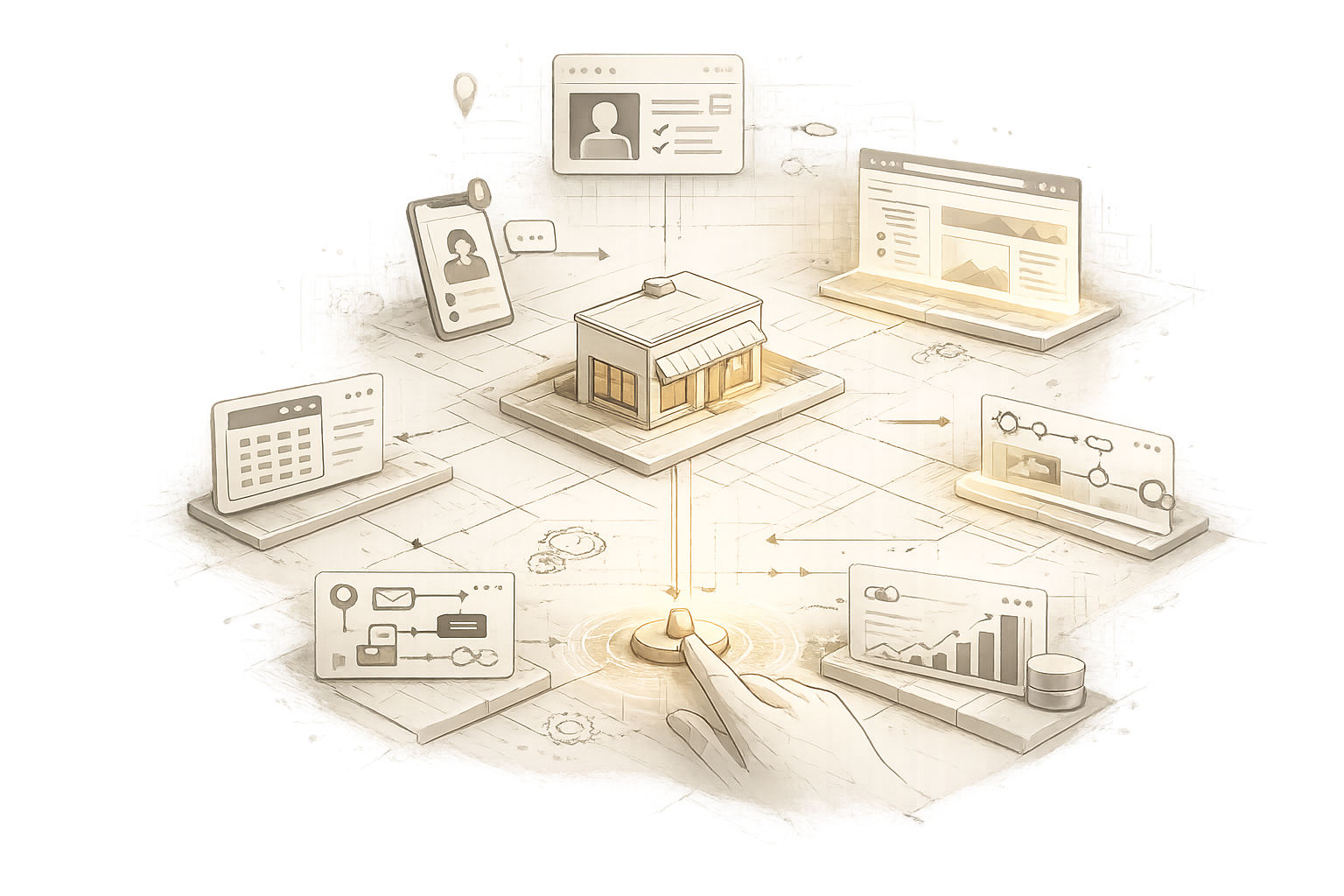 AJIZA Custom Software and Business Integration Ecosystem